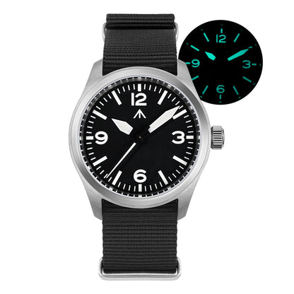 Militado ML08 Switzerland Ronda 515 Quartz Movement Double Sapphire Crystal  BGW9 Luminous 10Bar Waterproof 38mm Vintage Watch