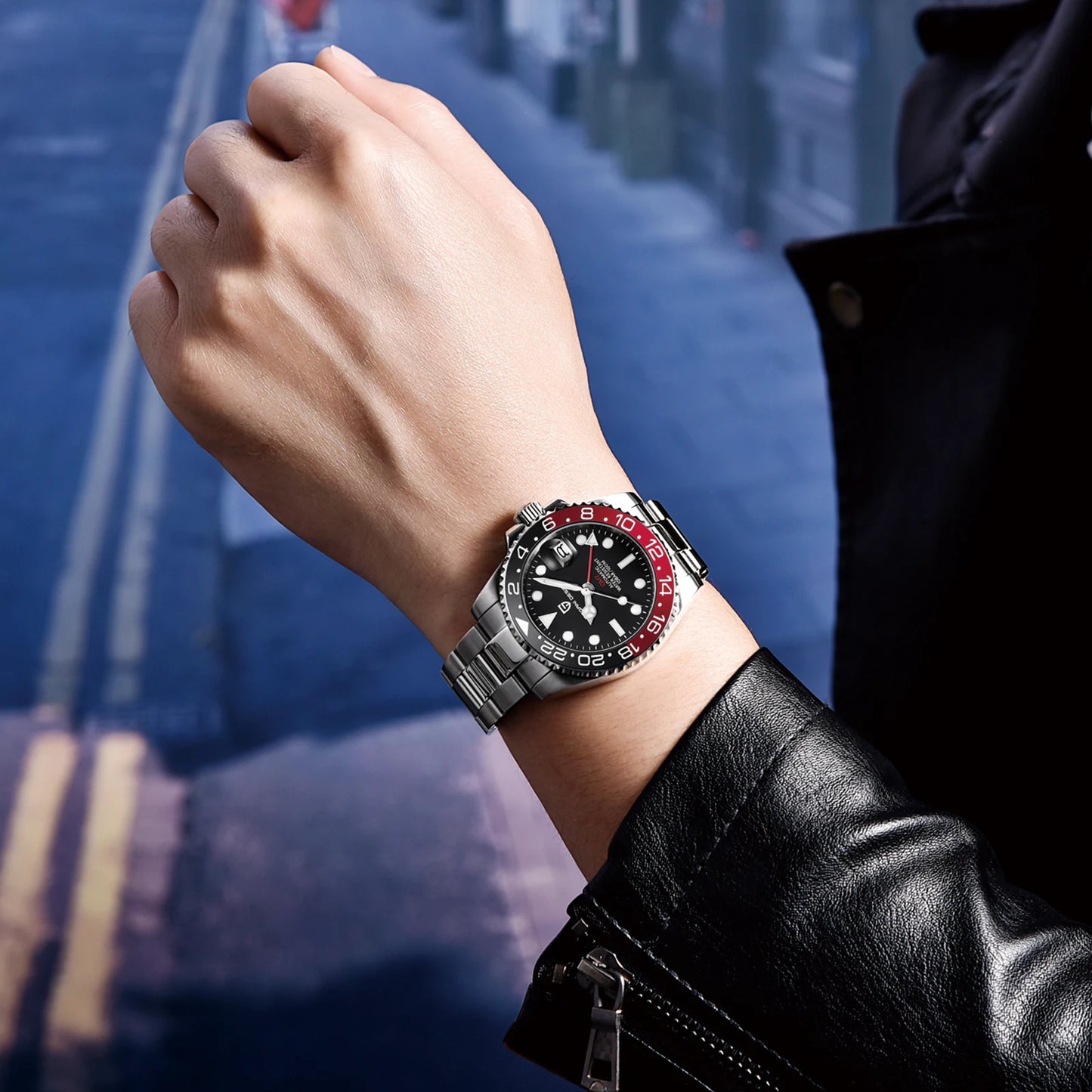 2026 Nuevo reloj mecánico de lujo para hombre PAGANI DESIGN, acero inoxidable, GMT, marca líder, cristal de zafiro, reloj para hombre