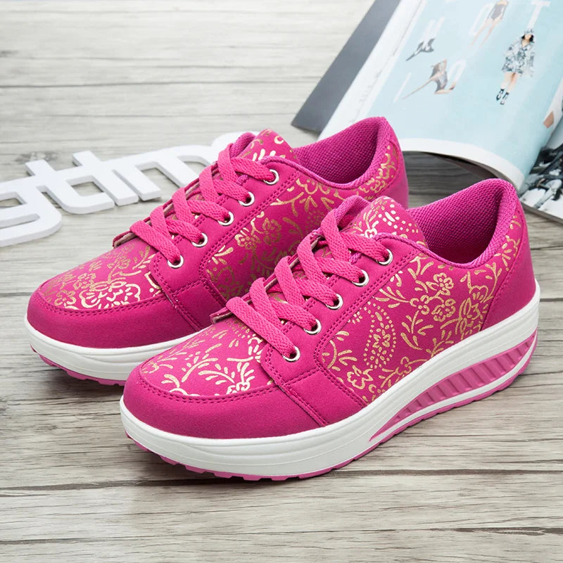 Læder-casualsneakers til kvinder, moderigtige og komfortable platform-vandresko, kilehæl-mokkasiner, åndbare loafers, Zapatos De Mujer