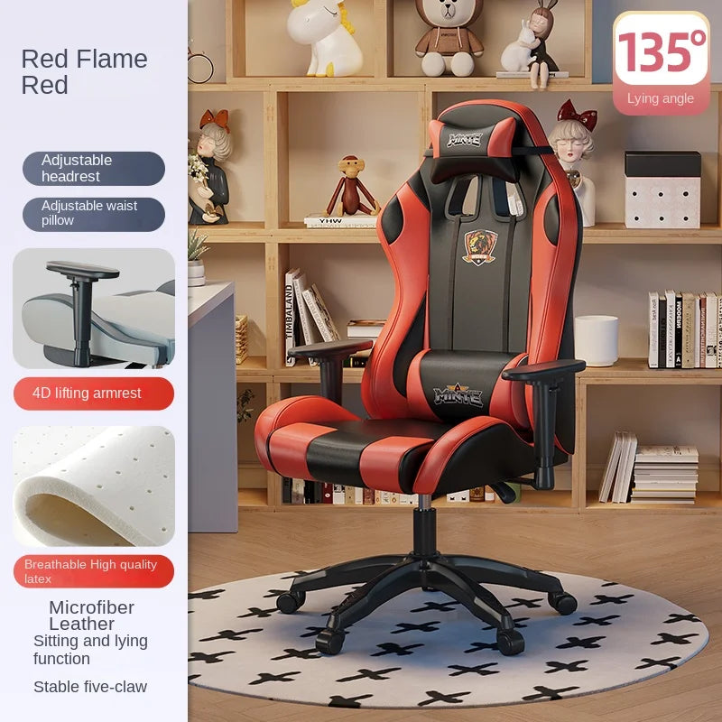 Modern Ergonomic Computer Office Chair with Footrest, Adjustable Height, Swivel Executive Desk Chair, Reclining Gaming Chair for Home & Study