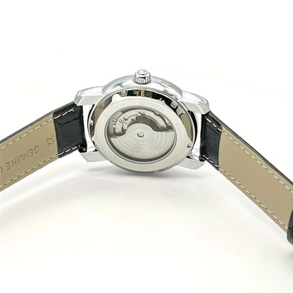 Pánské mechanické hodinky s automatickým nátahem – elegantní prolamovaný design, moderní styl „business casual“, pouzdro ze slitiny a kožený řemínek, bez baterie