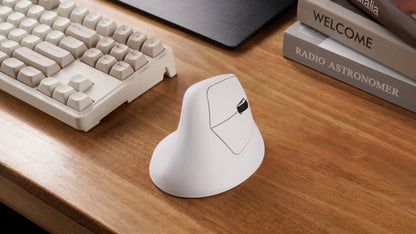 Keychron M5 draadloze ergonomische optische muis, 8K polling rate, 2.4GHz & Bluetooth, Type-C, 3950-sensor