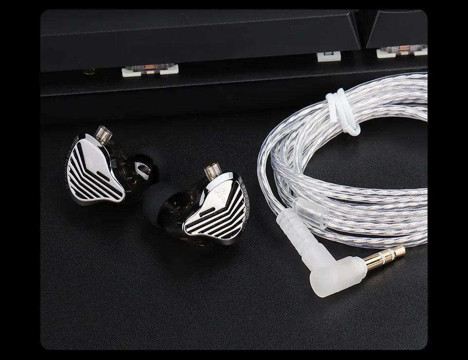 KZ GK Kunten HiFi IEM Earphones 1DD Dynamic Driver In-Ear Earbuds with 2-Pin Detachable Cable, Metal Audiophile Gaming Headset