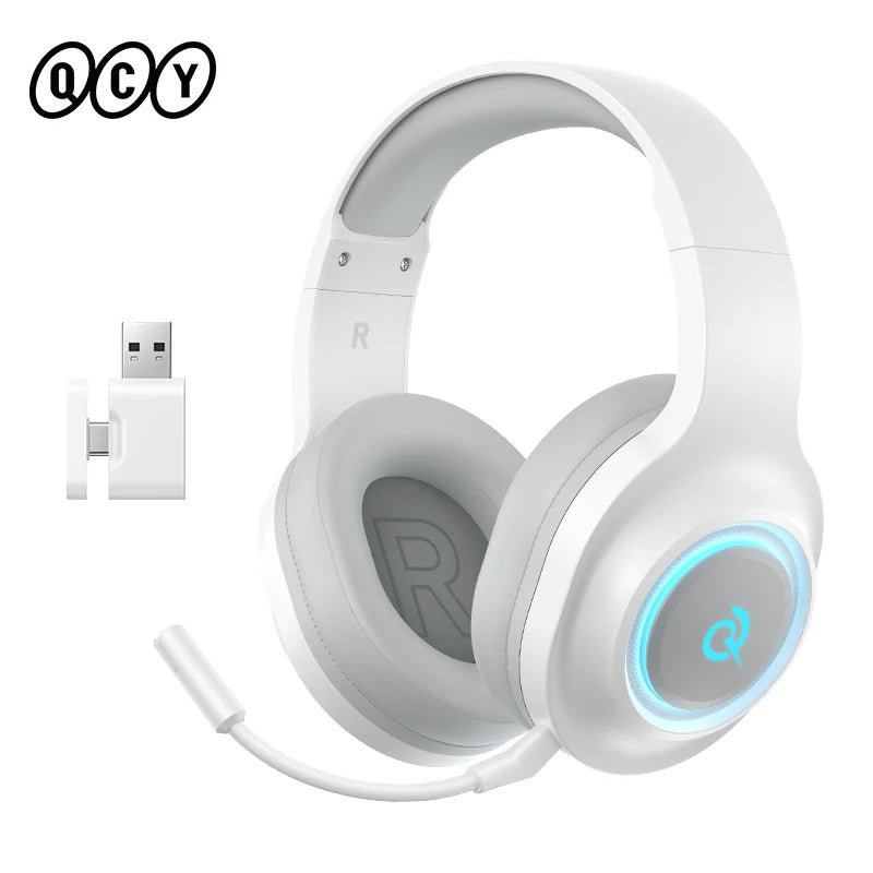 QCY Heroad V200 sur l'oreille casque 50mm pilote 7.1 Surround son casque sans fil Bluetooth 6.0 écouteurs pour PC portable PS4/5