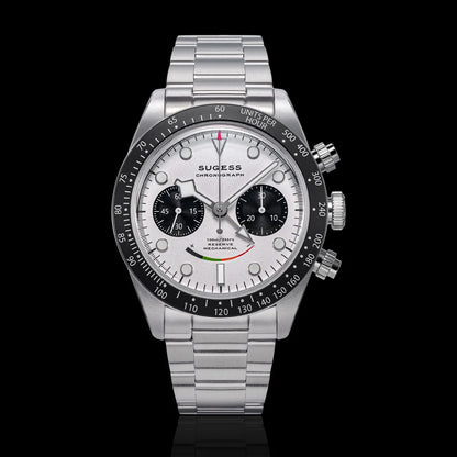 Sugess Chronograph Watch for Mens ST1907 Movement Mechanical Sapphire Crystal Wristwatches Waterproof Pilot Air Force Clock S475