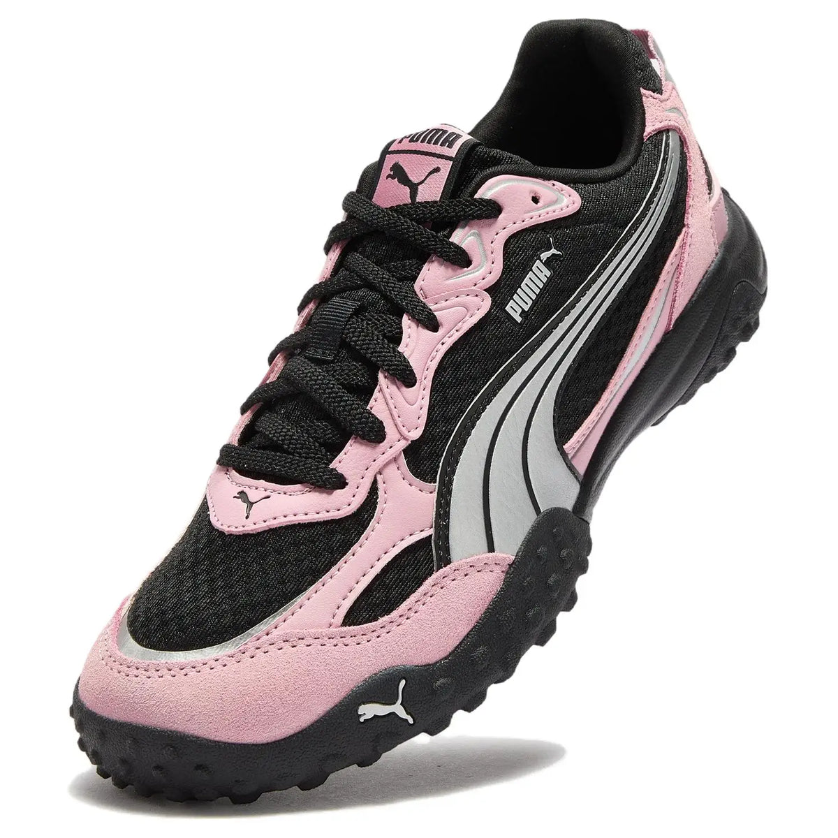 Baskets Puma Rollcat noires et roses 40878405
