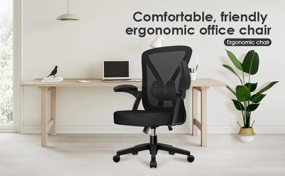 Daccormax Ergonomic Office Chair with Lumbar Support, Adjustable Reclining Desk Chair, Computer Chair with Armrests for Home Office
