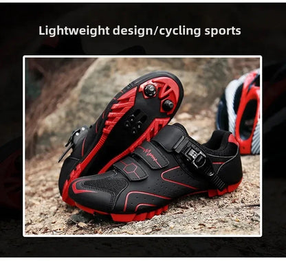 Chaussures de cyclisme unisexes à semelle rigide – Chaussures à crampons pour vélo de route 4 saisons, VTT et sports de plein air