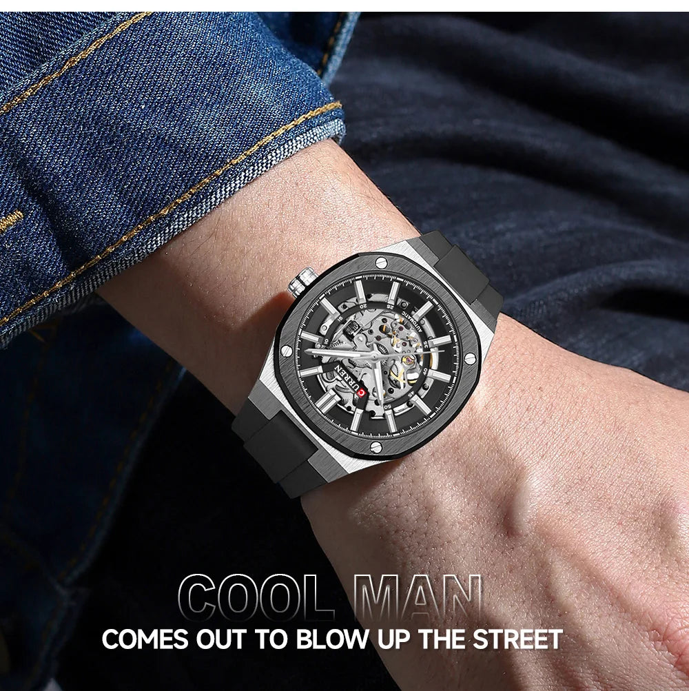 2025 CURREN New Men Mechanical Watch Luxury Sapphire Glass Automatic Watch 41MM Stainless Steel Watch for Men