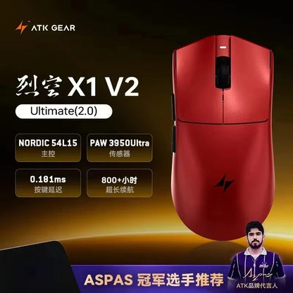 ATK Blazing Sky X1/X1V2 trådløs gamermus 8K med lav latenstid, letvægts FPS Liekong e-sport gamingmus, brugerdefineret pc-tilbehør