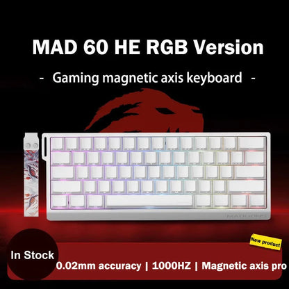 MADLIONS MAD 60/68HE Gaming Magnetic Switch Keyboard, Wired Mechanical Gaming Keyboard with 8K Polling Rate, Rapid Trigger, Hot Swappable RGB 61/68 Keys
