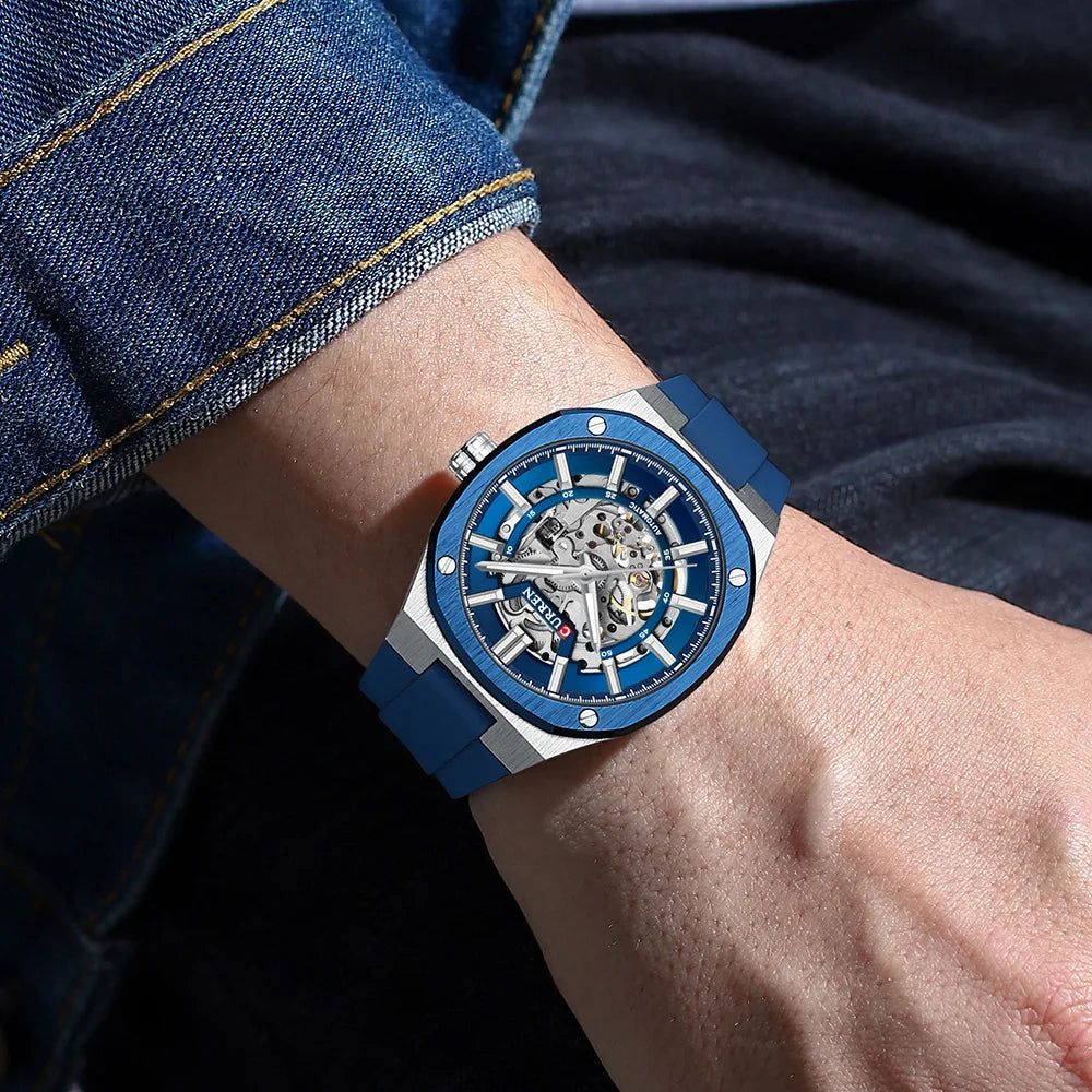 2025 CURREN New Men Mechanical Watch Luxury Sapphire Glass Automatic Watch 41MM Stainless Steel Watch for Men