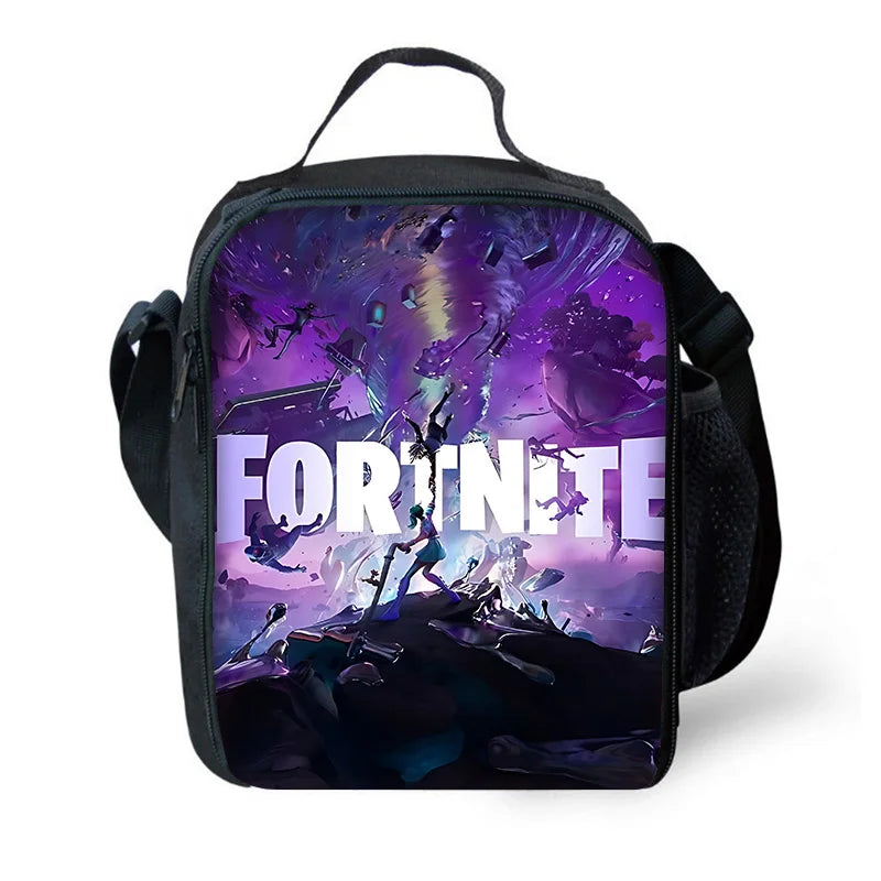 Hot-Game-Kinderrucksäcke mit Lunchbag und Federmäppchen, große Schultaschen für Schüler, Design F – FortniteS, für Jungen und Mädchen, ideales Geschenk