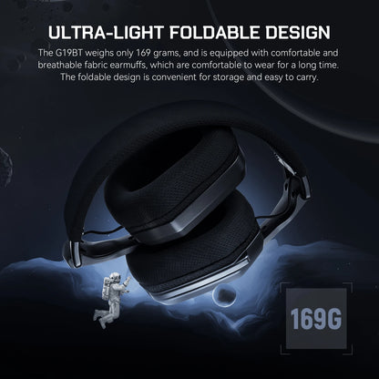 EKSA G19BT 2.4GHz Wireless RGB Headphones With Mic USB/type C Transmitter Over-Ear Gaming Headset