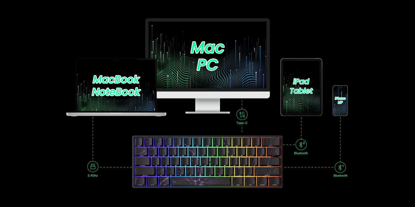 Akko MonsGeek FUN60 PRO&MAX HE Mechanical Keyboard Magnetic Switch 60% Gaming Keyboard Rapid Trigger 8K Custom Keyboard