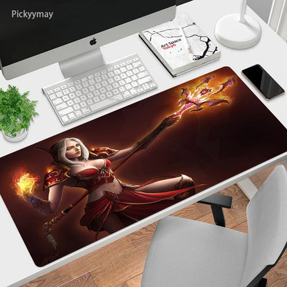 World Of Warcraft Mouse Pad Computer Laptop Mouse Mat Large Mousepad Keyboards Table Carpet  Gaming Desk Play Mats Locking Edge