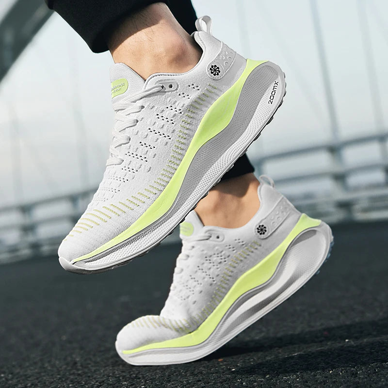 Men's Cushioning Running Shoes EVA Midsole for Shock Absorption Lightweight & Breathable Mesh Sports Sneakers Gym and Walking