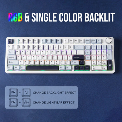 AULA F99 PRO 96% Layout Hot-Swappable Gasket-Mounted Wired/Bluetooth/2.4GHz Wireless Mechanical Keyboard for Mac/Win