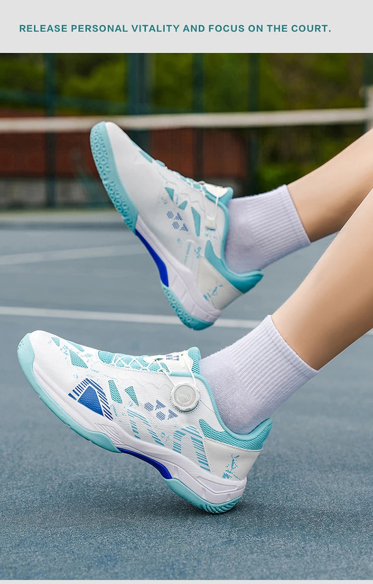 Badminton-Schuhe für Herren, Trainings- und Sportschuhe für drinnen und draußen, rutschfest, strapazierfähig, aus Mesh, atmungsaktiv, Tischtennis-Schuhe
