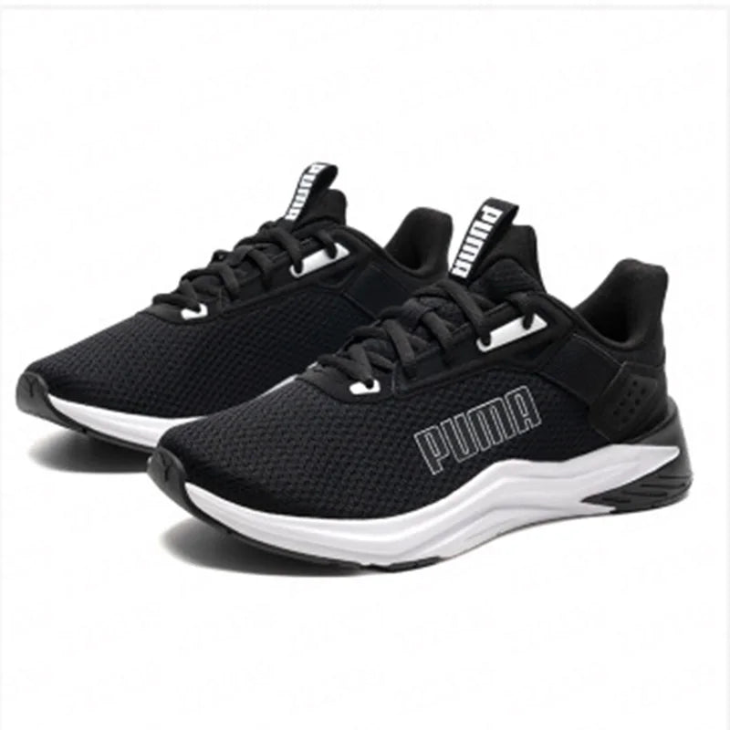PUMA Sneakers de course respirantes en mesh léger avec grand logo noir et blanc 311095-01