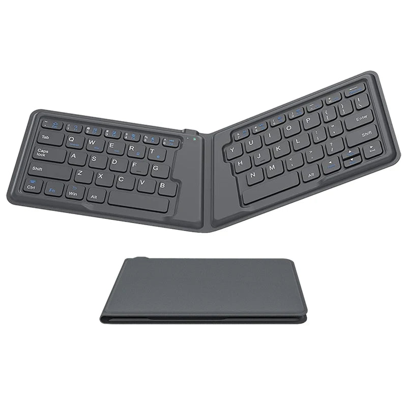 BOW Foldable Bluetooth Keyboard with Touchpad/Numberic Pad Portable Rechargeable Folding Wireless Keyboard for Tablet iPad