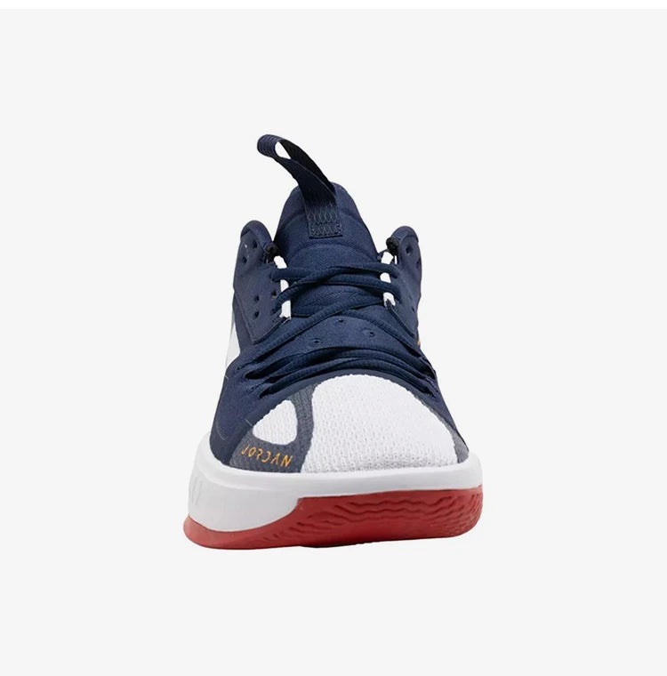 Sapatilhas de basquetebol Nike Jordan genuínas para homem, confortáveis, com amortecimento de impacto, cano médio e design prático DH0248-130