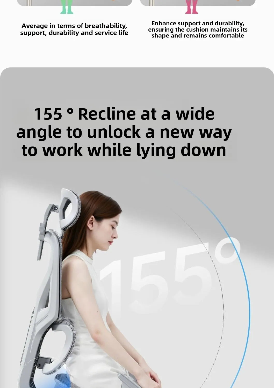 Sedia da ufficio ergonomica in rete con supporto lombare 6D, sedia da computer con schienale alto, sedia da scrivania reclinabile regolabile con poggiapiedi