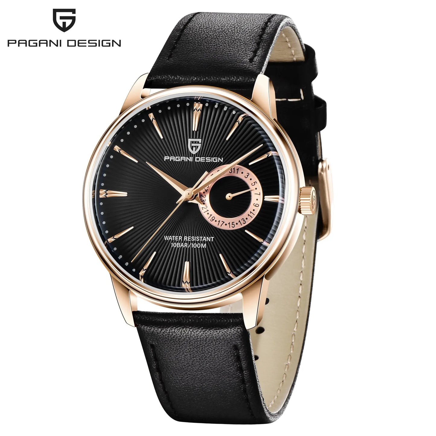 Relógio Casual de Quartzo para Homem PAGANI DESIGN, Luxo Leve, Versátil, Vidro Revestido, Impermeável, Mostrador em Aço Inoxidável e Indicação de Data
