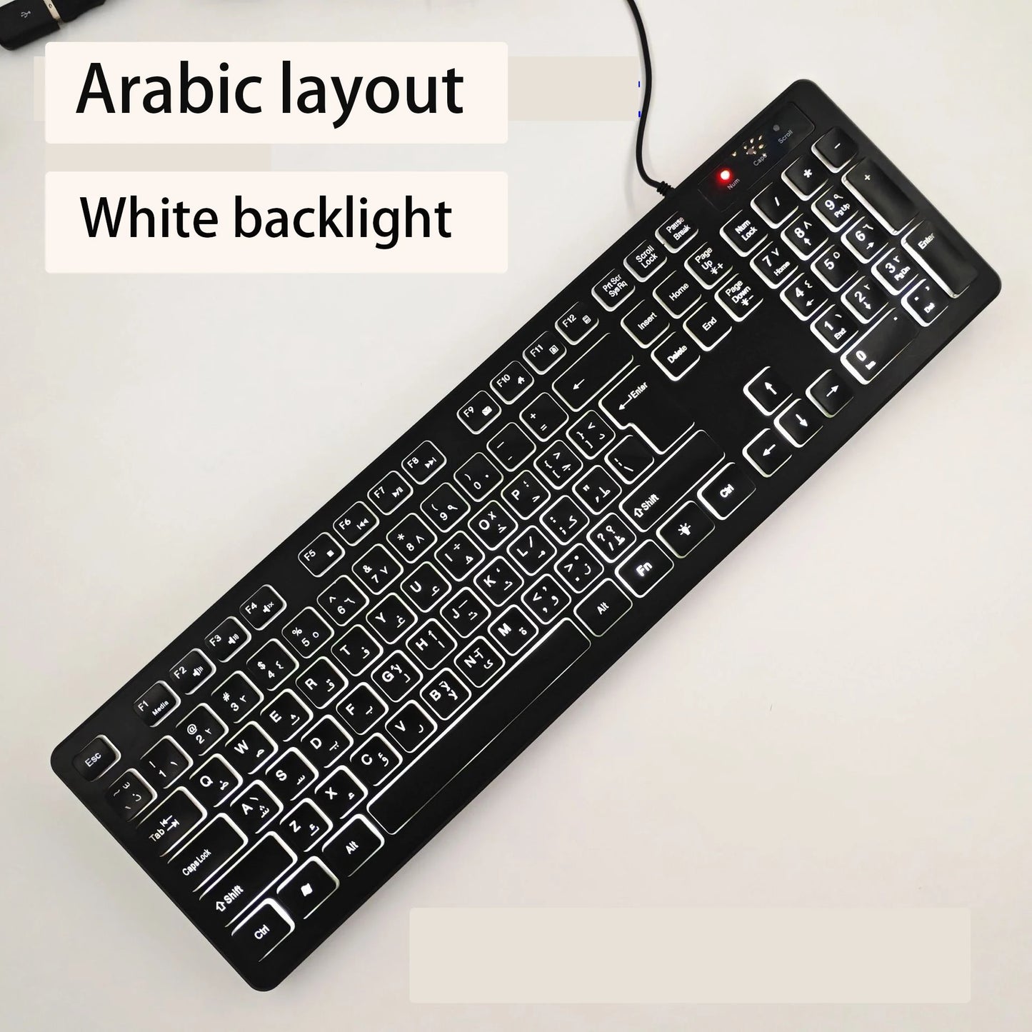Spanish/French（AZERT）/Russian/Arabic/German keyboard layout Backlit wired Desktop Gaming Keyboard For Desktop Computer office