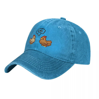 Summer Cap Sun Visor Unhappy Chickens Hip Hop Caps Stardew Valley Game Abigail Sebastian Cowboy Hat Peaked Hats