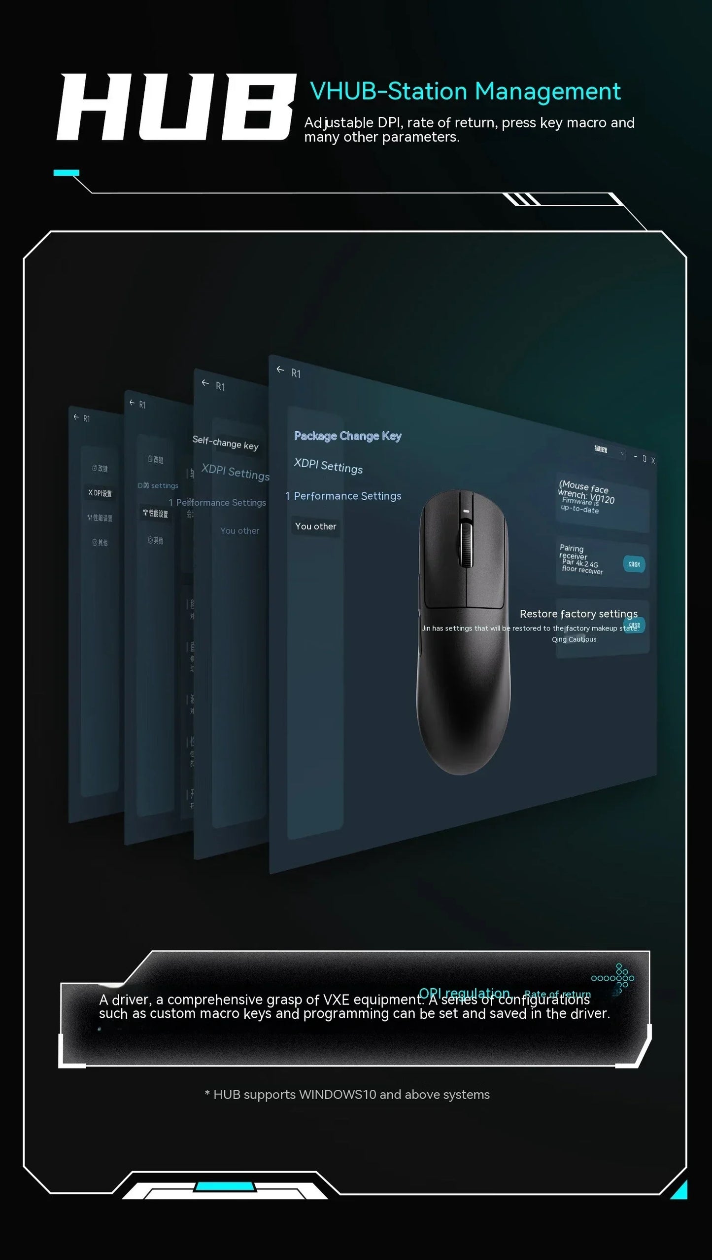 VXE Dragonfly R1 Pro Paw3395 -sensori langaton hiiri Nordic 52840 2khz Smart Speed X alhainen viive toimisto- ja PC-pelihiiri