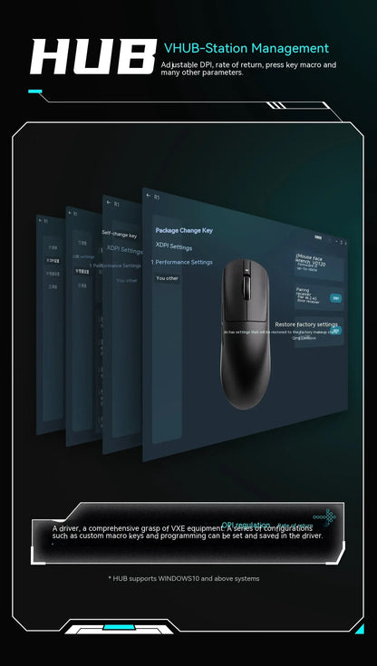 VXE Dragonfly R1 Pro Paw3395 -sensori langaton hiiri Nordic 52840 2khz Smart Speed X alhainen viive toimisto- ja PC-pelihiiri