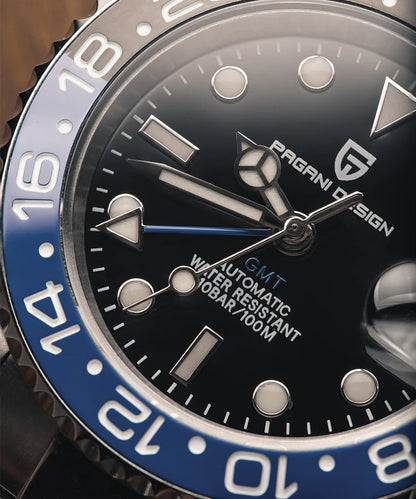 2026 Nuevo reloj mecánico de lujo para hombre PAGANI DESIGN, acero inoxidable, GMT, marca líder, cristal de zafiro, reloj para hombre