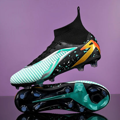 Nouvelles chaussures de football pour hommes, chaussures de sport, chaussures de futsal à cheville haute, chaussures de football de haute qualité, antidérapantes pour intérieur et extérieur, ultralégères, antidérapant
