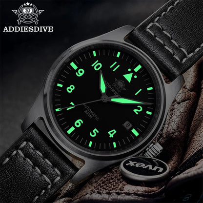 ADDIESDIVE Fashion Retro Personalized Watches 200m Waterproof C3 Luminous Steel Watch Sapphire Glass Mechanical Analog Watches