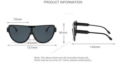 2025 New Design Monoblock Semi-round Sunglasses Designer Half Frame Goggle Shades Outdoor Oversized Sun Glasses for Women & Men