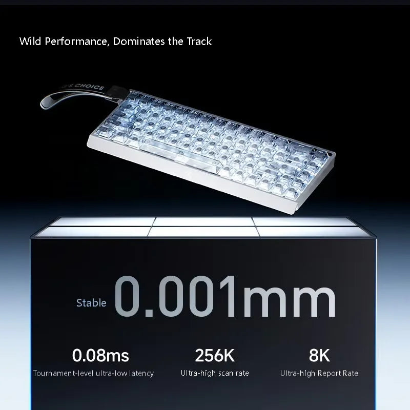 MCHOSE Ace 68 Hall Effect Magnetic Switch Gaming Keyboard Topographic Keycaps Customized TTC Uranus Magnetic Switch eSports