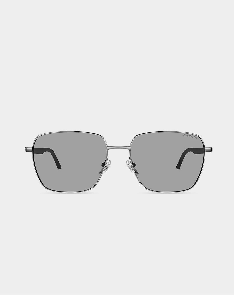 CAPONI Polarized Sun Glasses For Men Light Carbon Fiber Photochromic Black Shades Driving UV420 Oil-proof Lenses Eyewear BS34713