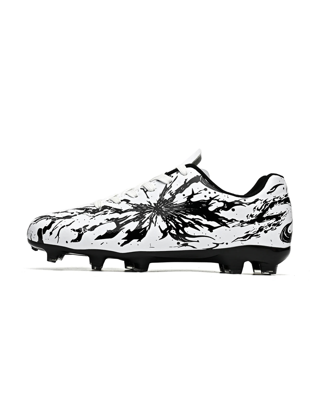 Chaussures de football pour hommes AG/FG pour terrain ferme, crampons en caoutchouc antidérapants, respirantes en PU, pour adultes, pour la pratique et la compétition de football en extérieur.