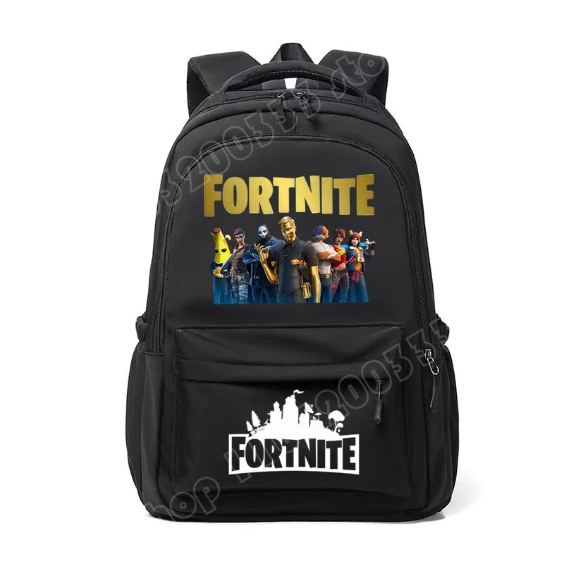 Fortnite-Kinderrucksack, tragbar, mit großem Fassungsvermögen, Schulranzen für Schüler, Schultertasche mit Cartoon-Print, Schulzubehör für Jungen, Geschenk