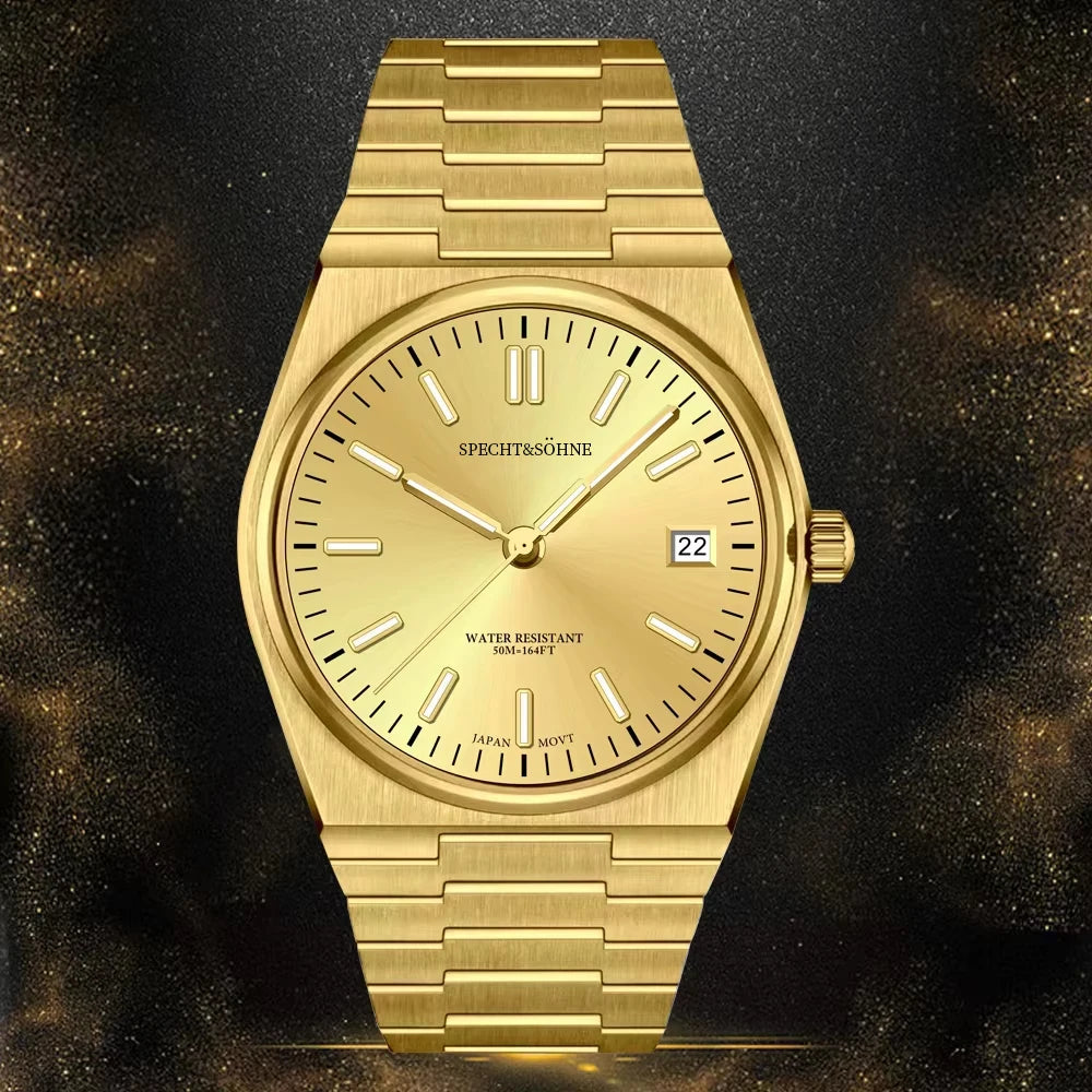 2025 New Arrivals Specht&Sohne Men's Watches Stainless Steel Sapphire Classic Quartz Men Watch Relogio Masculino 100M Waterproof
