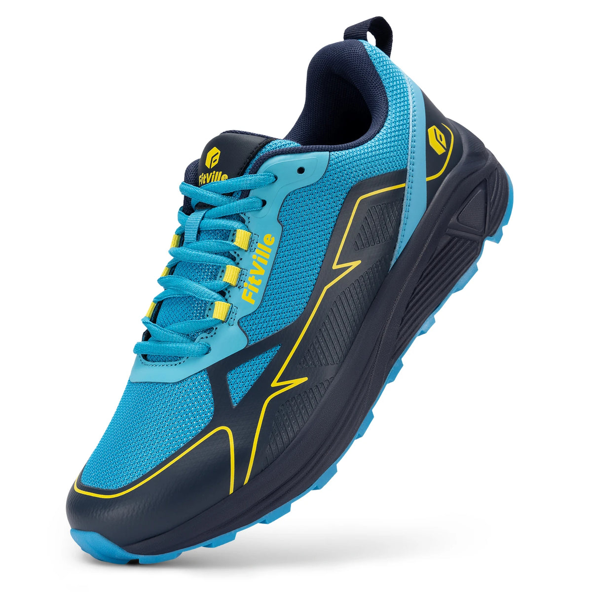 FitVille-Chaussures de course sur sentier coordonnantes pour hommes, baskets pour hommes, extra larges, légères, pieds enflés, soutien de la voûte plantaire, oto Instituts