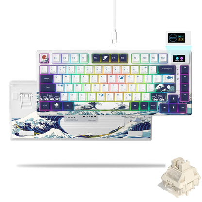 Womier S-K80 75% Keyboard with Color OLED Display Mechanical Gaming Keyboard Hot Swap Keyboard Gasket Mount RGB Custom Keyboard