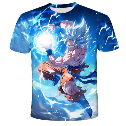Anime Dragon Ball Son Goku 3D Print Kids T Shirt Summer Fashion Casual T-shirt Boy Girl Unisex Children's Clothing Tshirt Tops