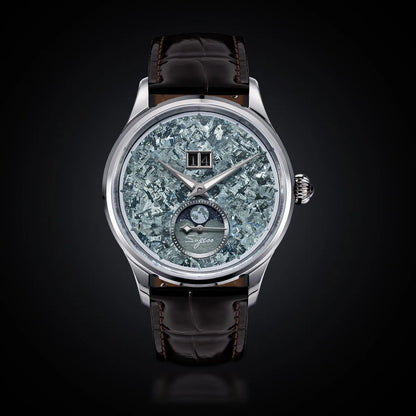 Sugess Watch of Men Moonphase ST2528 Movement Automatic Mechanical Wristwatches Waterproof Sapphire Crystal Titanium Dial S401