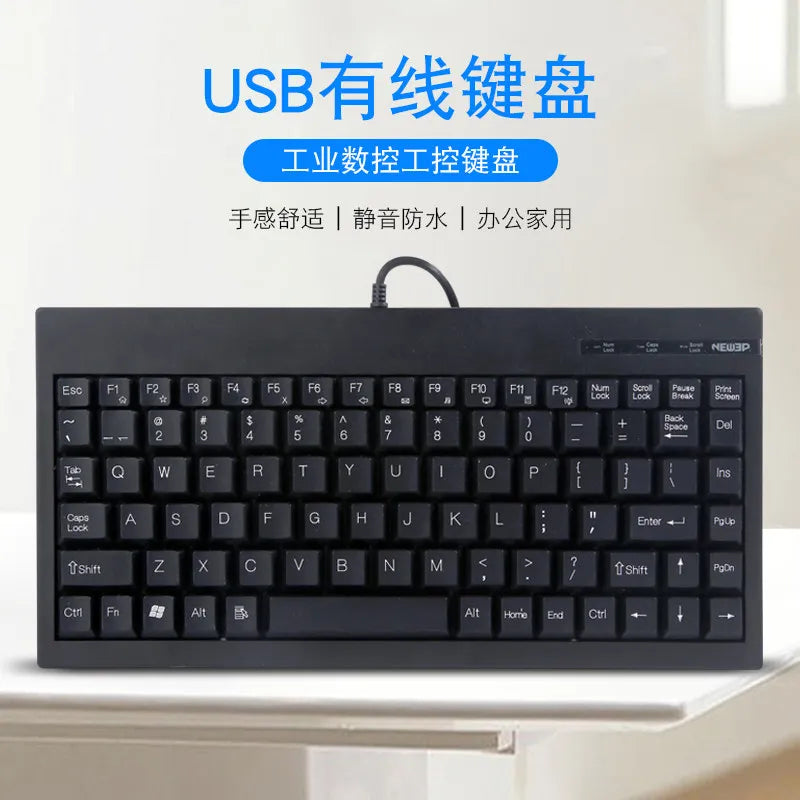 Mini industrial keyboard round port PS2/USB numerical control cabinet machine tool medical equipment notebook keypad wireless