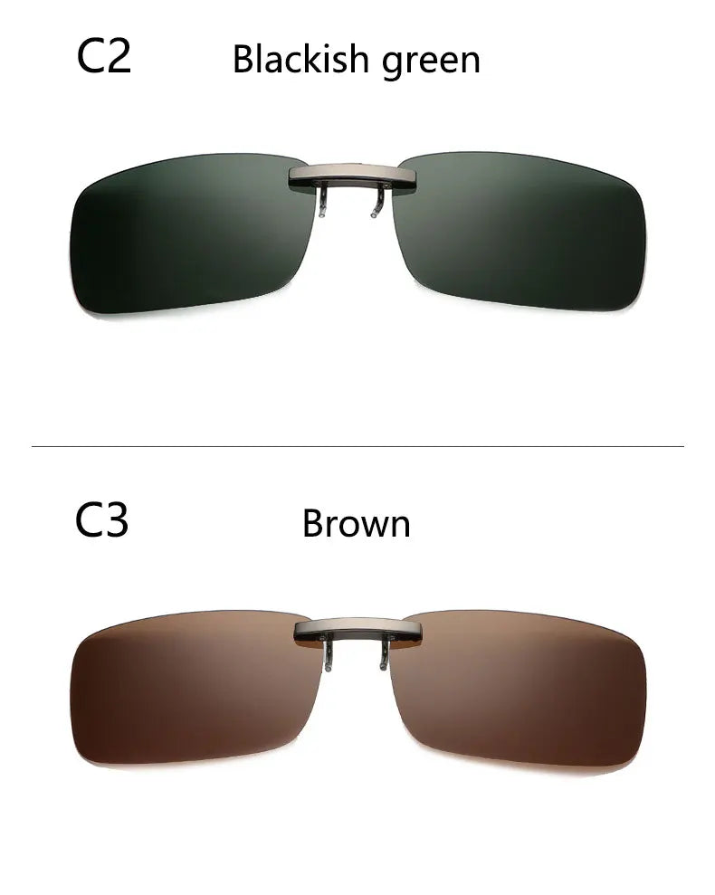 BOYSEEN Polarized Clip Sunglasses Driving Day Night Vision Lens Unisex Sport Fishing Myopia Glasses Men Women Travel Outdoor