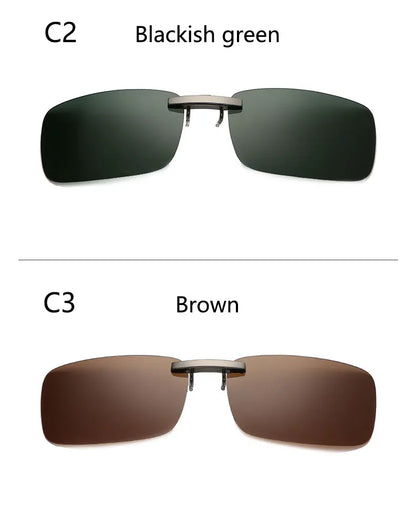 BOYSEEN Polarized Clip Sunglasses Driving Day Night Vision Lens Unisex Sport Fishing Myopia Glasses Men Women Travel Outdoor