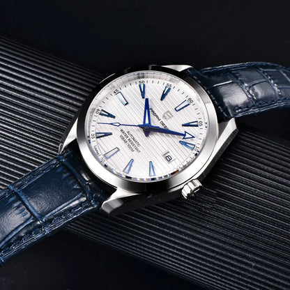 PAGANI DESIGN luxury men’s watch – Mechanical automatic model (calibre 8215), stainless steel, water-resistant, with date display and luminescent hands
