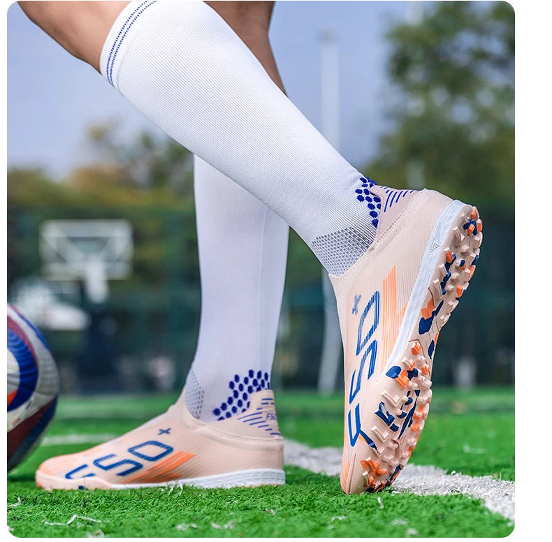 Nouvelles chaussures de football pour hommes, chaussures de football sur gazon, ultralégères, confortables, crampons d'intérieur antidérapants, crampons FG pour terrain synthétique, futsal, adulte, antidérapantes